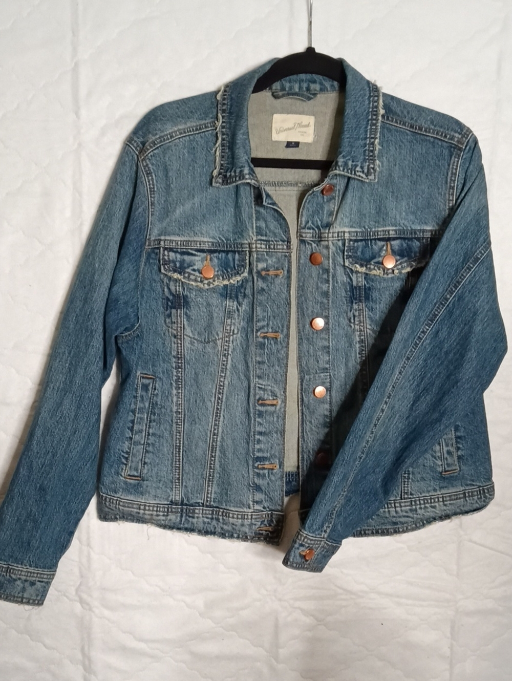 Universal Thread Blue Denim Jean Jacket with Copper Buttons